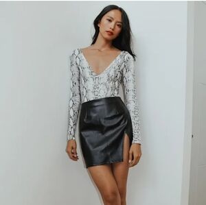 Lulus Walking the Walk Black Vegan Leather Mini Skirt